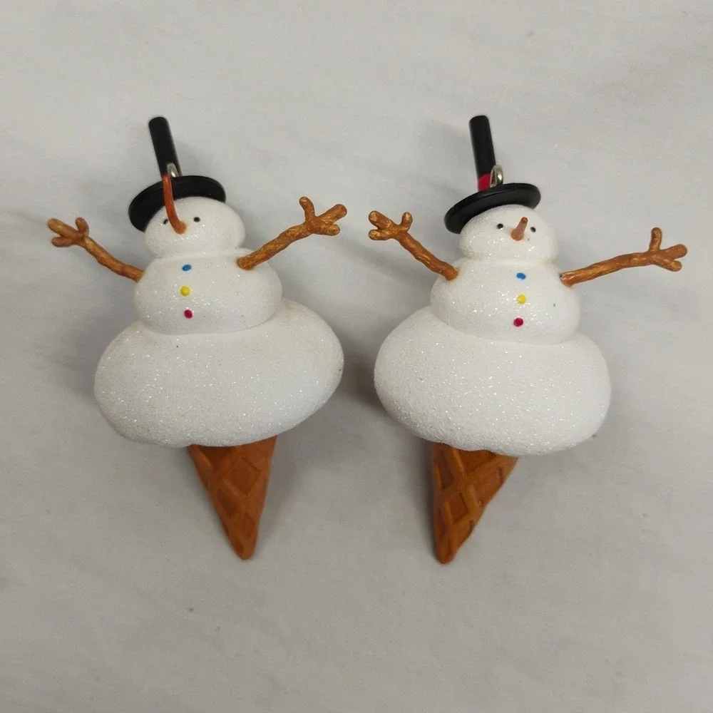 Hallmark Snowman Ornament 8pc Lot 2003-2005 Ornaments Christmas Tree Snowmen VTG
